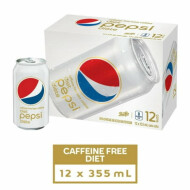 Pepsi Diet Caffeine Free Cola, 12 x 355 ml