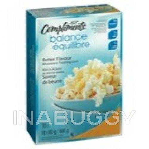 Compliments Balance Microwave Popcorn Butter Flavour 800G Safeway