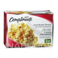 Compliments Microwave Popcorn Extra Butter Flavour 282G