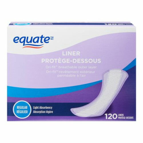 Equate Everyday Pantiliner 120 Count - Walmart, Edmonton Grocery Delivery