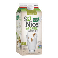 So Nice Organic Unsweetened Almond Milk, 3 X 1.89 L