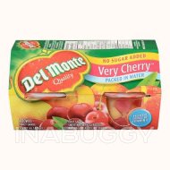 Del Monte No Sugar Added Fruit Cups Very Cherry, 4 x 107mL