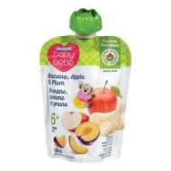 Organic Banana, Apple and Plum Purée for Babies 6+ M... 128 mL