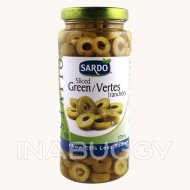 Sardo Green Sliced Olives ~375mL