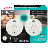 Kidde 10-Year Battery Operated Talking Smoke and Carbon Monoxide Alarm 2 Count