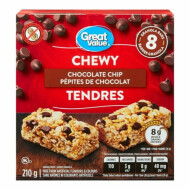Great Value Chewy Chocolate Chip Granola Bars ~210 g