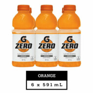 Gatorade Zero Sugar Orange Thirst Quencher Drink, 6 x 591 ml