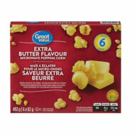 Great Value Extra Butter Flavour Microwave Popping Corn 1Ea