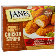 Janes Frozen Whole Wheat Chicken Strips ~2 kg