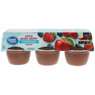 Great Value Unsweetened Apple & Mixed Berry Snack Cups 6 Count