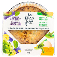La Terra Fina Variety Quiche With Egg Whites, 2 x 650 g