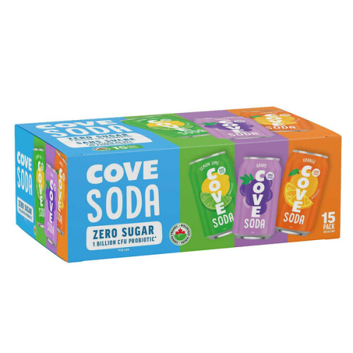 Cove Drinks Soda Variety Pack, 15 x 355 ml Costco , Toronto/GTA