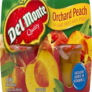 Diced peach in light fruit fruit juice syrup