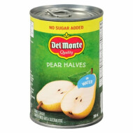 Del Monte No Sugar Added Pear Halves Packed In Water 398 ml