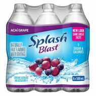 Splash Acai & Grape Flavoured Water, 6 x 500 ml
