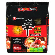 Nongshim Black Spicy Pot-au-Feu Flavour Premium Noodle Soup, 4 x 520 g