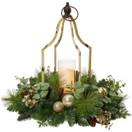 Holiday Centerpiece With LED Candle 1 Ea
