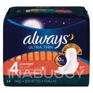 Always Ultra Thin Overnight Maxi Pads - 8940519