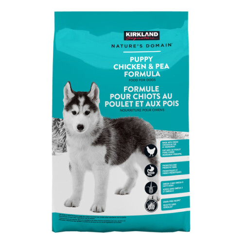 Kirkland Signature Nature s Domain Puppy Formula Chicken Pea Dog Food 20 lb Costco Saskatoon Grocery Delivery Buggy