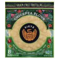 Siete Tortillas, Grain Free, Chickpea Flour 8 count pack [7 oz (200 g)]