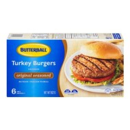 Frozen Uncooked Lean Turkey Burgers 852 g