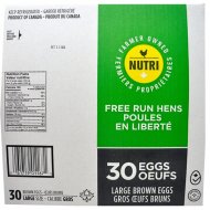 Nutri Free Run Hen Large Brown Eggs 30 Count