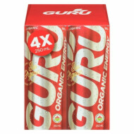 GURU Organic Energy Drink, 4 x 250 ml