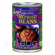 Amy's Organic Refried Beans Green Chiles 398ML