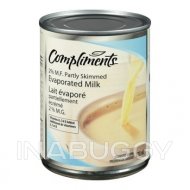 Compliments 2% Partly Skimmed Evaporated Milk 370ML