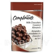 Compliments Chocolate Covered Almonds 400G