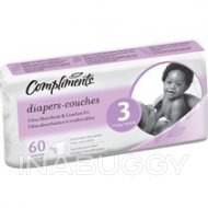 Compliments Diapers Size 3 60EA