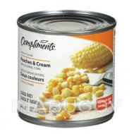 Compliments Whole Kernel Corn Peaches & Cream 341ML