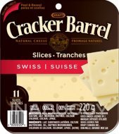 Cracker Barrel Cheese Slices Swiss 220G