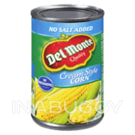 Del Monte Cream Style Corn No Salt Added 398ML