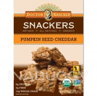 Doctor Kracker Snackers Artisan Organic Pumpkin Seed Cheddar 170G