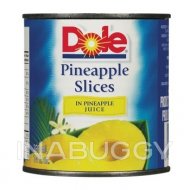 Dole Pineapple Slice In Juice No Sugar 398ML