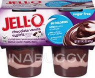 Jello Pudding Sugar Free Chocolate Vanilla Swirls 99G (4EA)