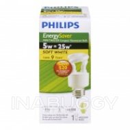Philips 5 Watt Compact fluorescent Mini Twist Soft White 1EA