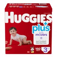 Huggies Size 3 Little Movers Plus Disposable Diapers 192 Count