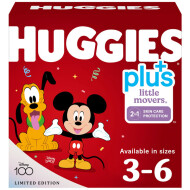 Huggies Little Movers Plus Size 5 Disposable Baby Diapers 144 Count