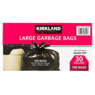 Kirkland Signature 10-Gallon Wastebasket Liner, Clear, 500-count