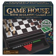 Cardinal Games Traditions Wood Game House With 10 Classic Games Including Mini Othello 1Ea Cardinal Games Traditions Wood Game House With 10 Classic Games Including Mini Othello 1Ea
