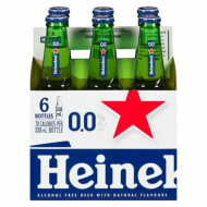 Heineken 0.0% Non-Alcoholic Lager in Bottles, 6 x 330 ml