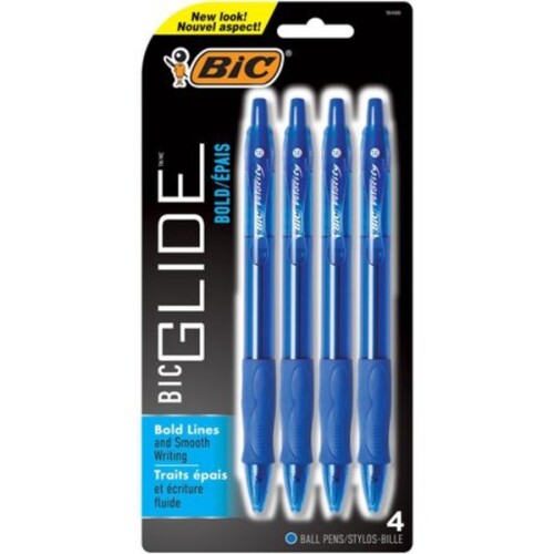 BIC Velocity Bold Retractable Pen – Bold 1.6mm, Blue Ink, 4-Count Pack - View #4