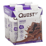 Quest Protein Shake, Chocolate 4 - 11 fl oz (325 ml) cartons [44 fl oz (1.3 l)] 1 Ea