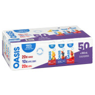 Oasis Assorted Flavours 100% Juice, 50 x 200 ml