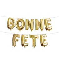 Creative Converting Bonne Fete Gold Foil Balloon Banner 1Ea