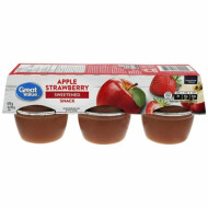 Great Value Apple Strawberry Snack Sweetened Cups, 6 x 113 g