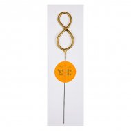Meri Meri Gold Sparkler Number 8 Candle