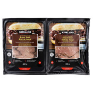 Kirkland Signature Sliced Roast Beef, 2 x 400 g